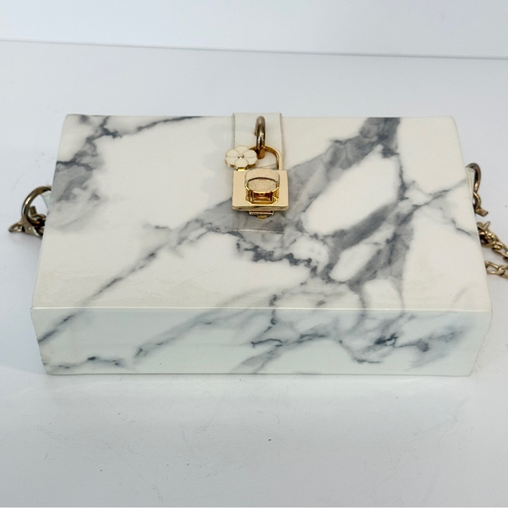 Vintage Marble Pattern Box Purse - Picture 4 of 10